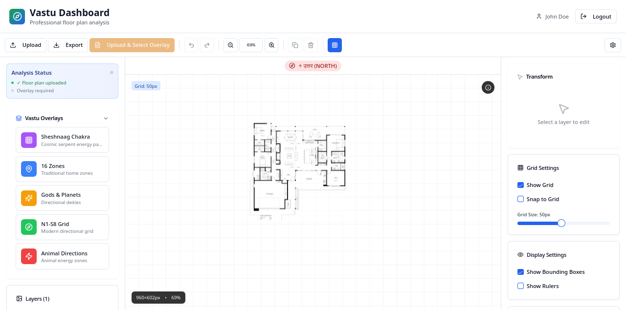 Vastu Workspace Dashboard